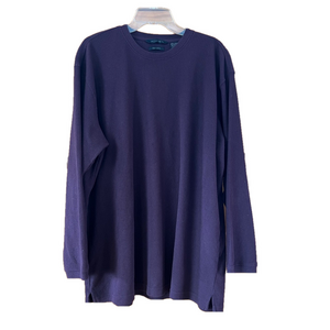 Axist Ribbed Burgundy Long Sleeve Crewneck Shirt XXL